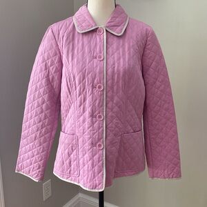 NWOT Sigrid Olsen quilted jacket coat minimalist layering light academic preppy